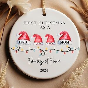 Christmas Ornaments Family Of 4 Family Of 4 Christmas Ornament